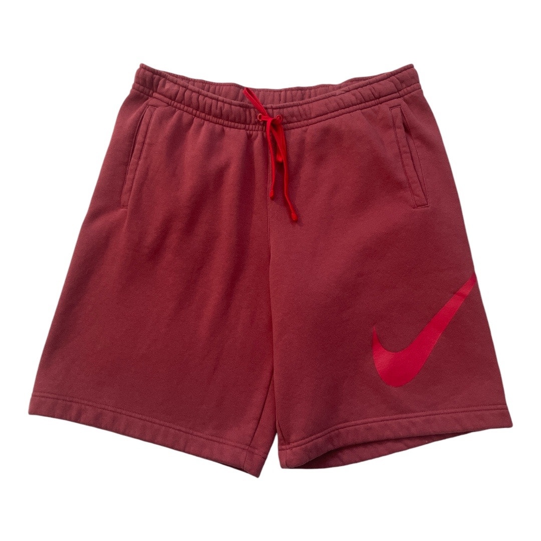 Nike Men’s Sportswear Club Fleece Sweat Shorts Red Size Xl 10" Inseam Logo